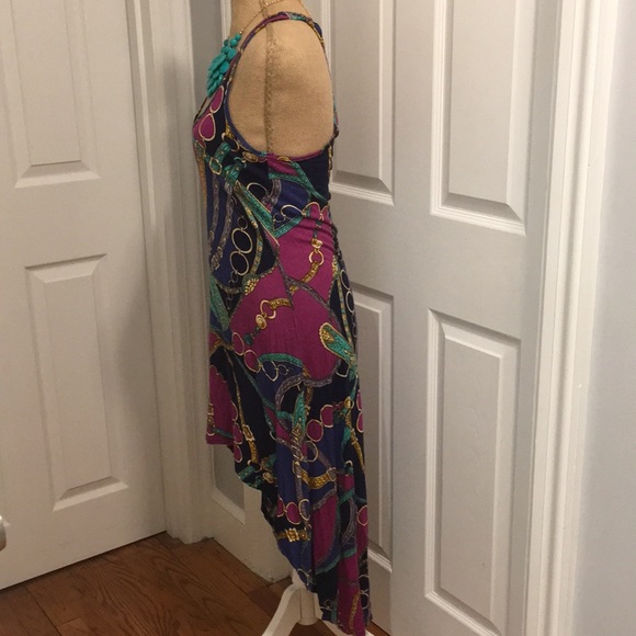 Hi Low Maxi Belt Chain Summer Dress - Picture 4 of 8